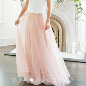 Reverly tulle skirt in blush pink